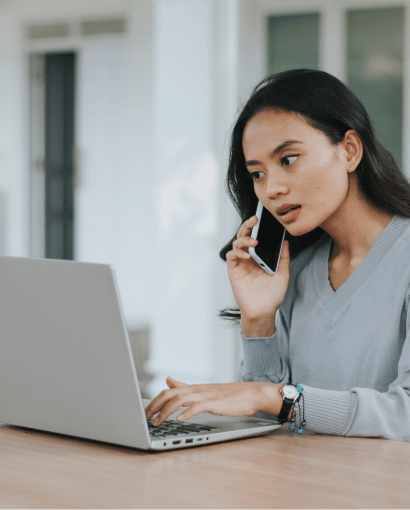 woman on phone