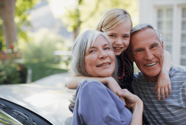 grandparents and child