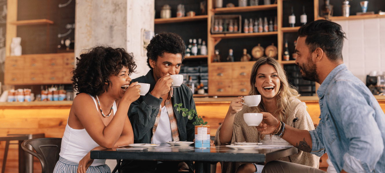 friends drinking coffee