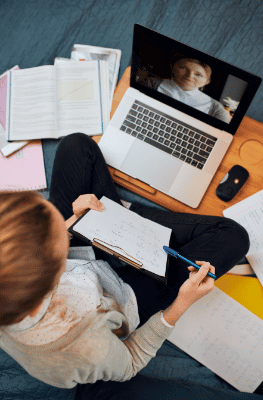 woman on computer