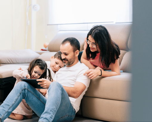 Family on Couch