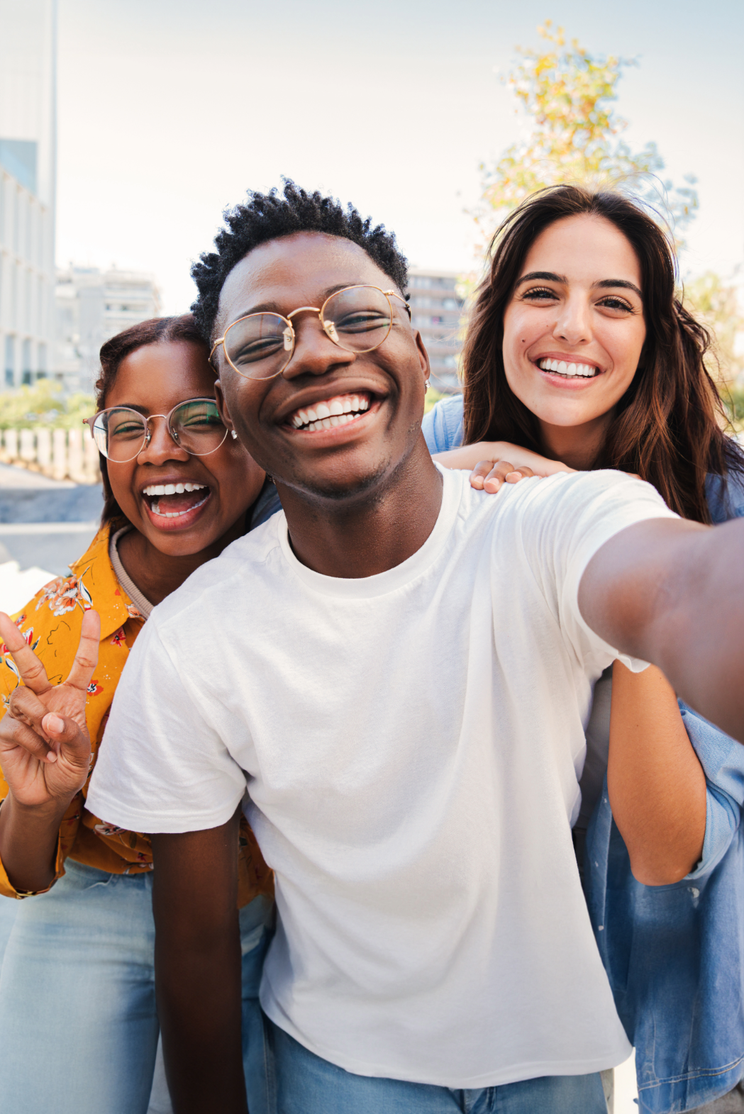 students laughing