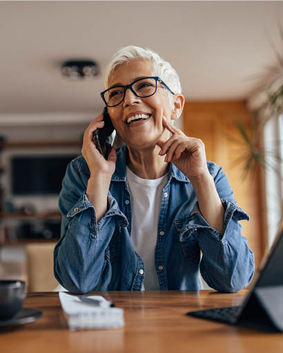 woman on phone